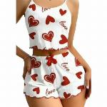 Women's two-piece loungewear or pajama set.  